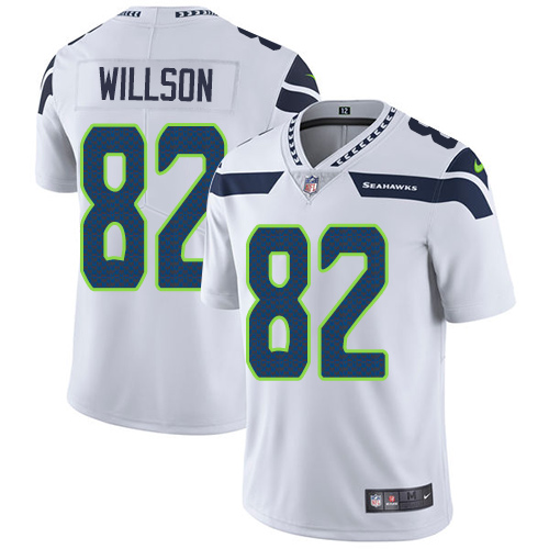 Nike Seahawks #82 Luke Willson White Men's Stitched NFL Vapor Untouchable Limited Jersey - Click Image to Close